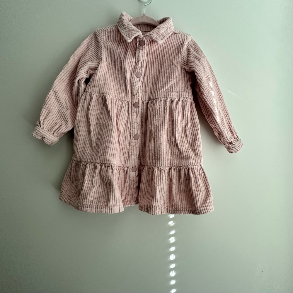 Zara Soft Pink Corduroy Dress